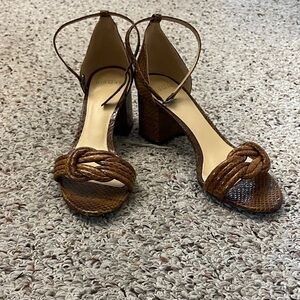Brown Braided Women’s Heels